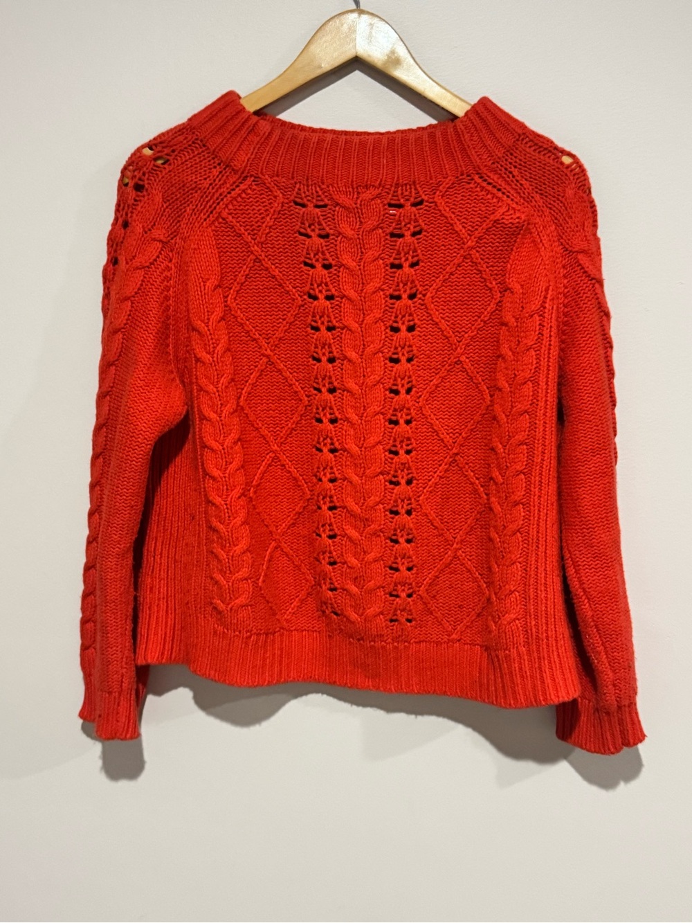 J. Crew Red Crew neck Sweater Sz M